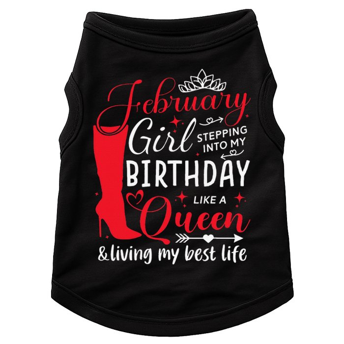 February Stepping into My Birthday Aquarius Queen Doggie Tank