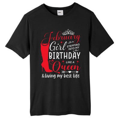 February Stepping into My Birthday Aquarius Queen Tall Fusion ChromaSoft Performance T-Shirt