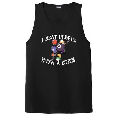 Funny Sport I Beat People With A Stick Billiards Ball Pool Gift PosiCharge Competitor Tank