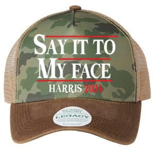 Funny Say It To My Face Kamalaharris 2024 Legacy Tie Dye Trucker Hat