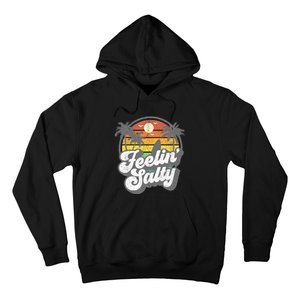 Feeling Salty Island Vacation Surfing Palm Hoodie