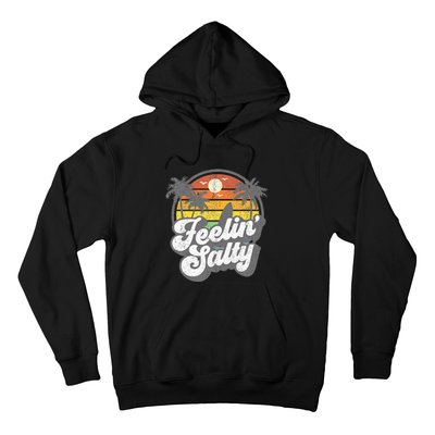 Feeling Salty Island Vacation Surfing Palm Hoodie