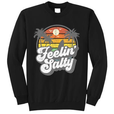 Feeling Salty Island Vacation Surfing Palm Sweatshirt