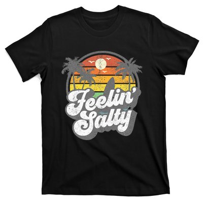 Feeling Salty Island Vacation Surfing Palm T-Shirt