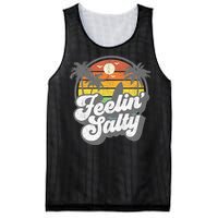 Feeling Salty Island Vacation Surfing Palm Mesh Reversible Basketball Jersey Tank