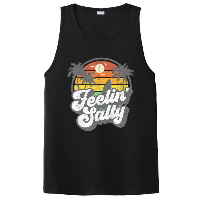 Feeling Salty Island Vacation Surfing Palm PosiCharge Competitor Tank