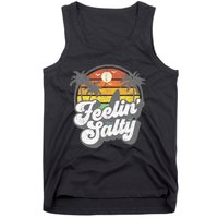 Feeling Salty Island Vacation Surfing Palm Tank Top