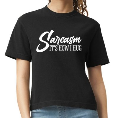 Funny Sarcasm It's How I Hug Comfort Colors Boxy T-Shirt