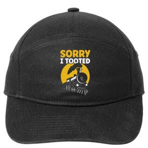 Funny Sorry I Tooted Railroad Train Lover 7-Panel Snapback Hat