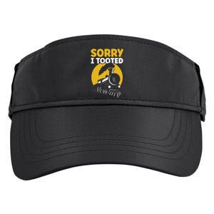 Funny Sorry I Tooted Railroad Train Lover Adult Drive Performance Visor