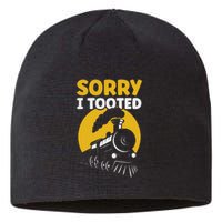 Funny Sorry I Tooted Railroad Train Lover Sustainable Beanie