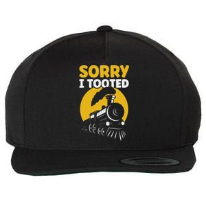 Funny Sorry I Tooted Railroad Train Lover Wool Snapback Cap