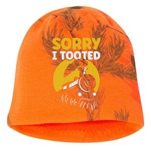 Funny Sorry I Tooted Railroad Train Lover Kati - Camo Knit Beanie