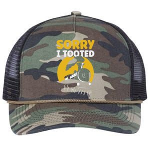 Funny Sorry I Tooted Railroad Train Lover Retro Rope Trucker Hat Cap