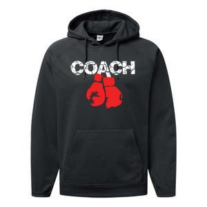 Funny Sport Instructor And Player Gift Funny Boxing Coach Performance Fleece Hoodie