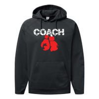 Funny Sport Instructor And Player Gift Funny Boxing Coach Performance Fleece Hoodie