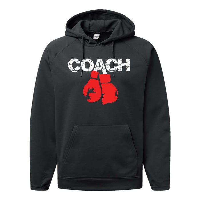 Funny Sport Instructor And Player Gift Funny Boxing Coach Performance Fleece Hoodie