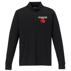 Funny Sport Instructor And Player Gift Funny Boxing Coach Performance Long Sleeve Polo