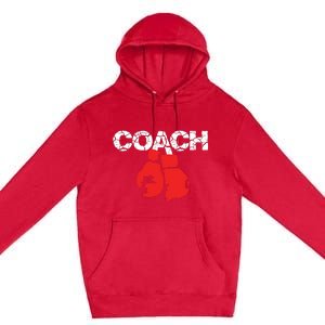 Funny Sport Instructor And Player Gift Funny Boxing Coach Premium Pullover Hoodie