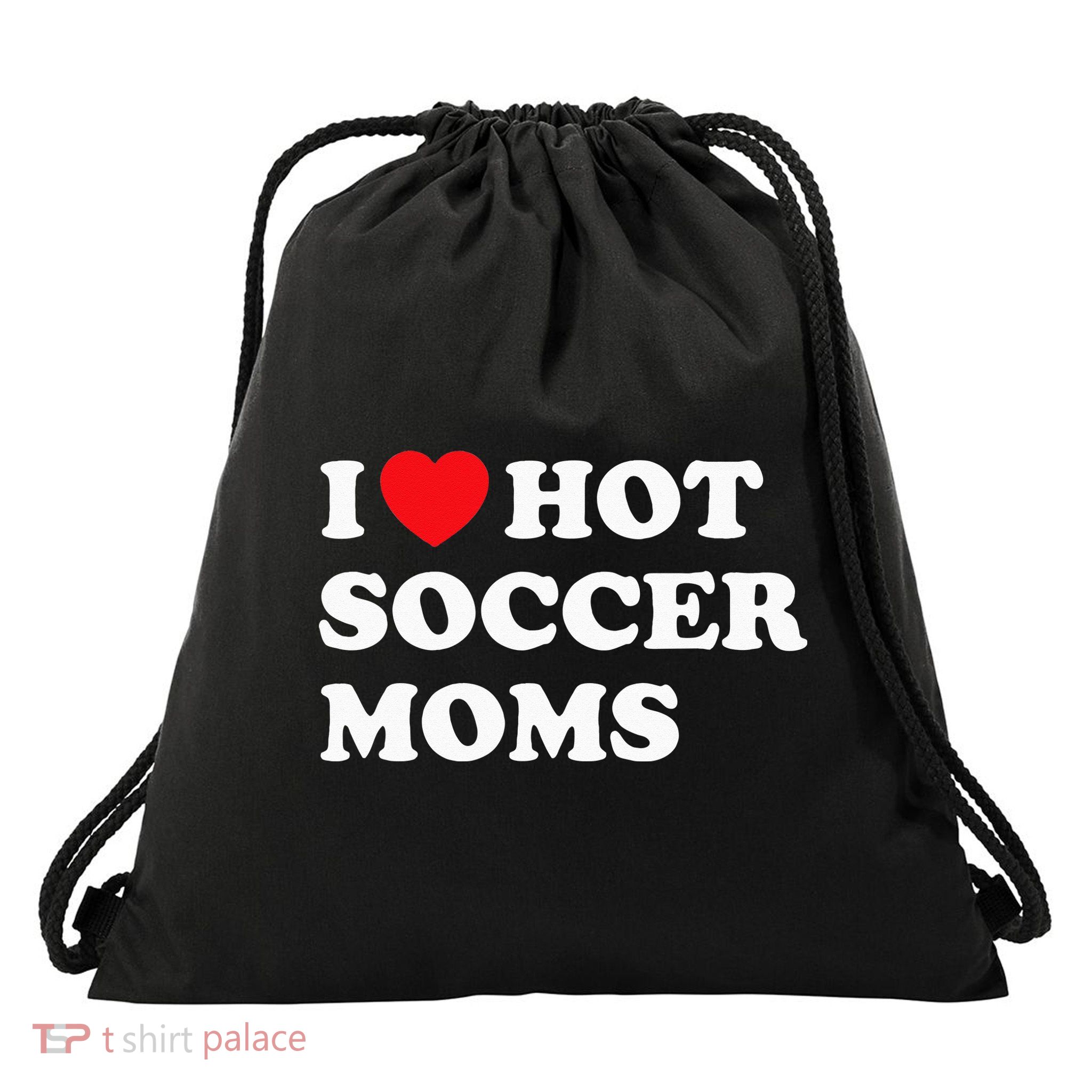 Funny Soccer I Love Hot Soccer Moms Drawstring Bag