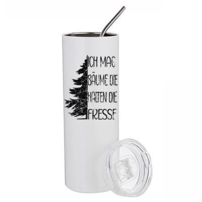 Funny Saying Ich Mag BäUme Die Halten Die Fresse Grunge Stainless Steel Tumbler