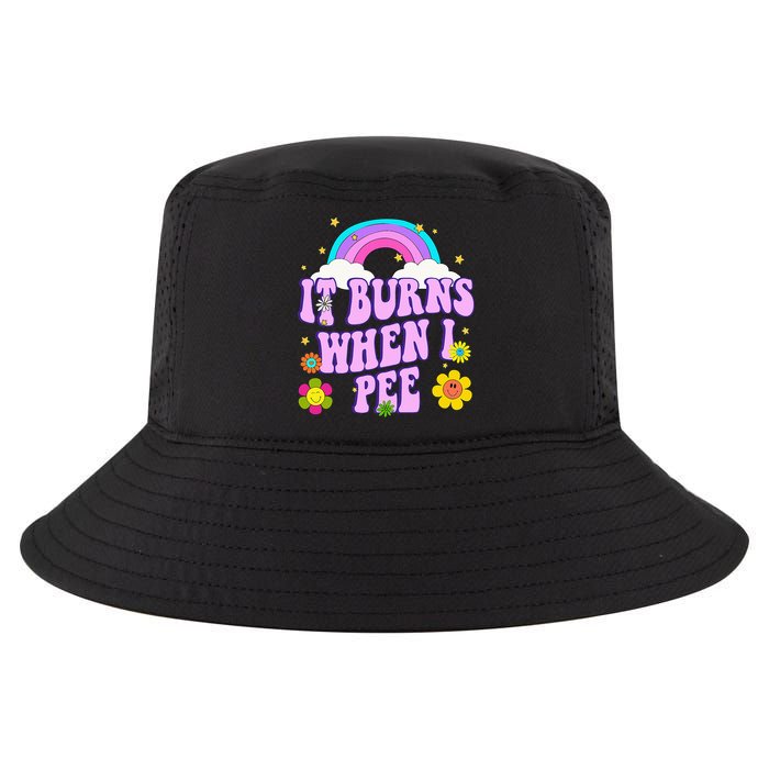 Funny Sarcastic Ironic It Burns When I Pee Inappropriate Cool Comfort Performance Bucket Hat
