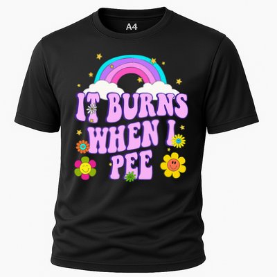 Funny Sarcastic Ironic It Burns When I Pee Inappropriate Performance Shirt
