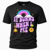 Funny Sarcastic Ironic It Burns When I Pee Inappropriate Performance Shirt