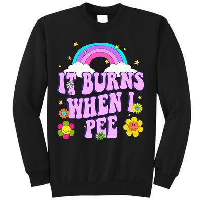Funny Sarcastic Ironic It Burns When I Pee Inappropriate Sweatshirt