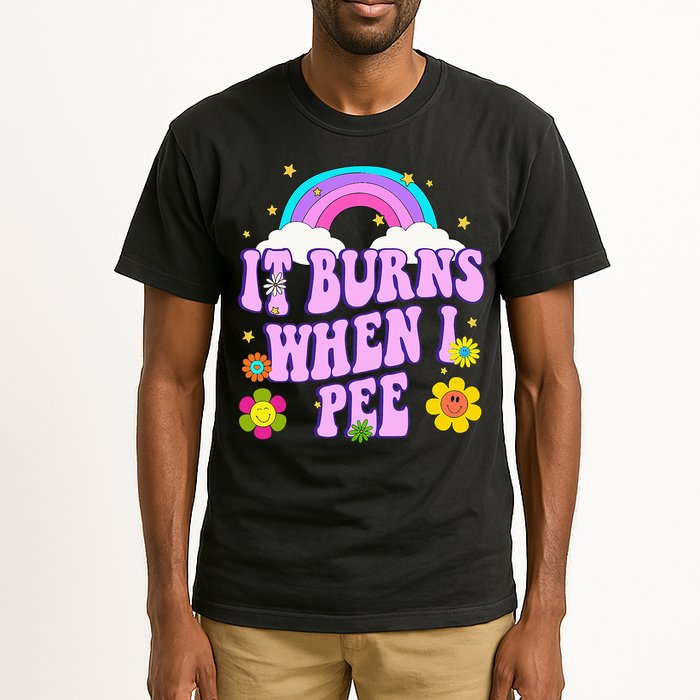 Funny Sarcastic Ironic It Burns When I Pee Inappropriate Tall T-Shirt