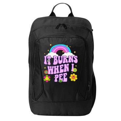Funny Sarcastic Ironic It Burns When I Pee Inappropriate City Backpack