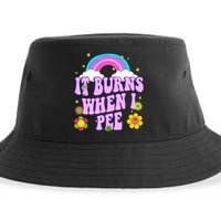 Funny Sarcastic Ironic It Burns When I Pee Inappropriate Sustainable Bucket Hat