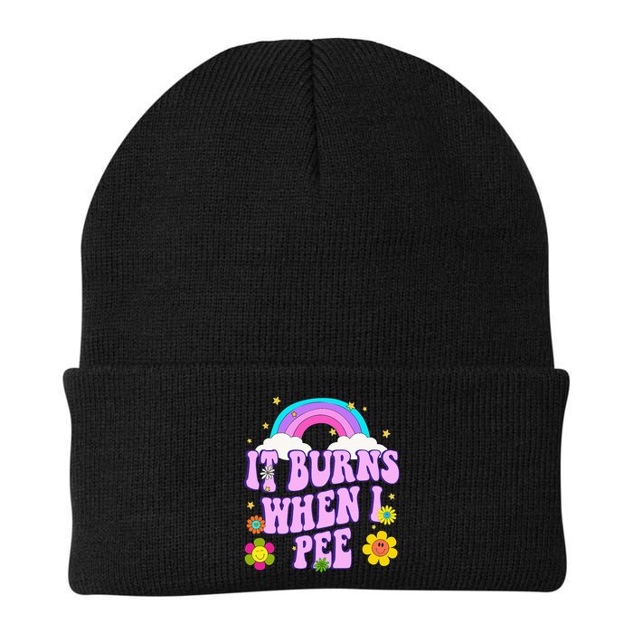 Funny Sarcastic Ironic It Burns When I Pee Inappropriate Beanie