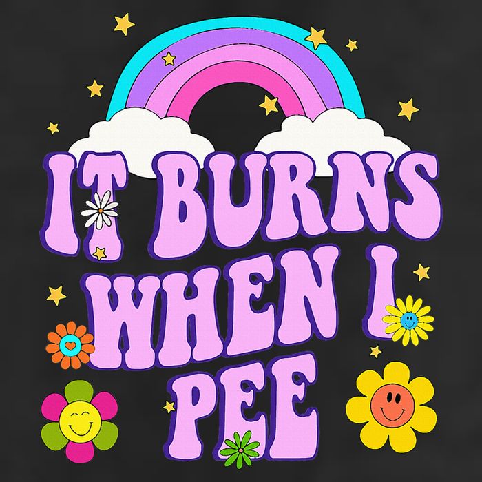 Funny Sarcastic Ironic It Burns When I Pee Inappropriate Beanie