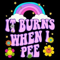 Funny Sarcastic Ironic It Burns When I Pee Inappropriate 16 in Basic Backpack