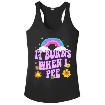 Funny Sarcastic Ironic It Burns When I Pee Inappropriate Ladies PosiCharge Competitor Racerback Tank