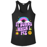 Funny Sarcastic Ironic It Burns When I Pee Inappropriate Ladies PosiCharge Competitor Racerback Tank