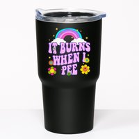 Funny Sarcastic Ironic It Burns When I Pee Inappropriate Tumbler