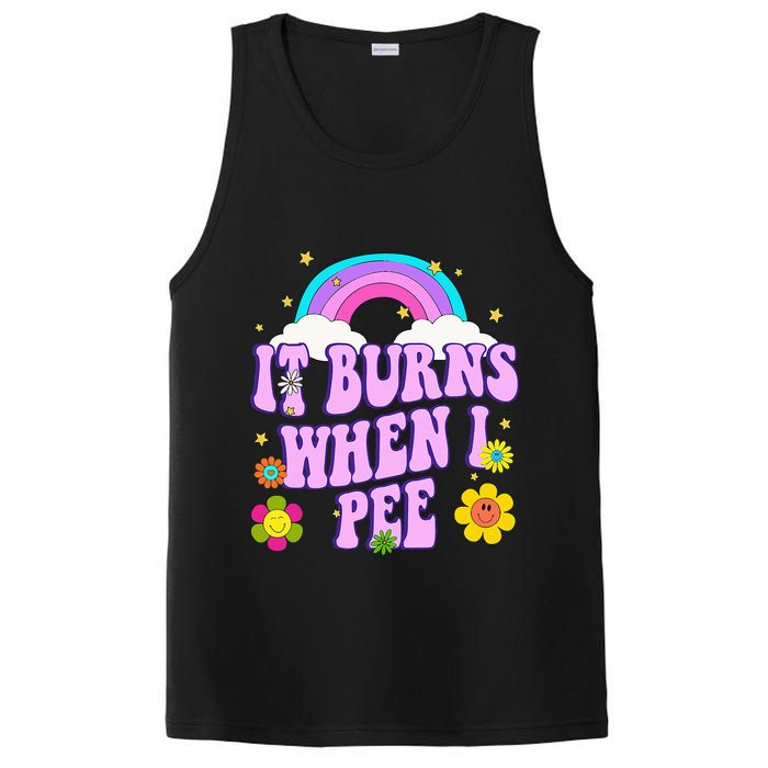 Funny Sarcastic Ironic It Burns When I Pee Inappropriate PosiCharge Competitor Tank
