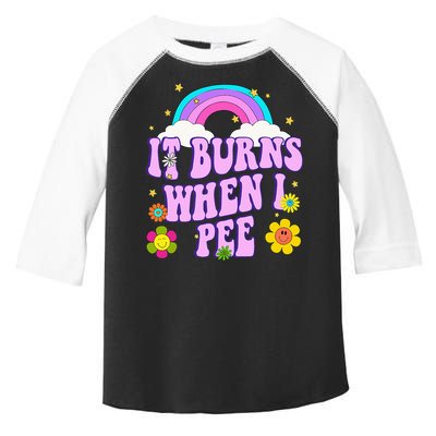 Funny Sarcastic Ironic It Burns When I Pee Inappropriate Toddler Fine Jersey T-Shirt