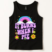 Funny Sarcastic Ironic It Burns When I Pee Inappropriate Tank Top