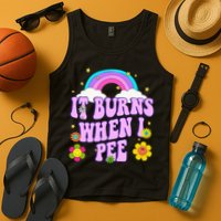 Funny Sarcastic Ironic It Burns When I Pee Inappropriate Tank Top