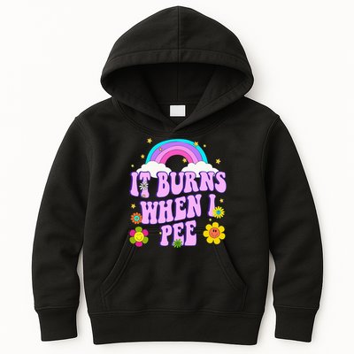 Funny Sarcastic Ironic It Burns When I Pee Inappropriate Kids Hoodie