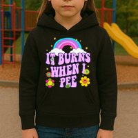 Funny Sarcastic Ironic It Burns When I Pee Inappropriate Kids Hoodie