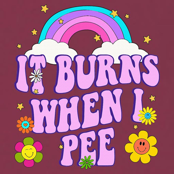 Funny Sarcastic Ironic It Burns When I Pee Inappropriate 16oz Travel Tumbler