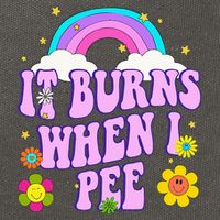 Funny Sarcastic Ironic It Burns When I Pee Inappropriate Cotton Canvas Backpack