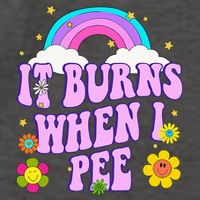 Funny Sarcastic Ironic It Burns When I Pee Inappropriate Vector Backpack