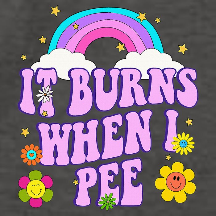 Funny Sarcastic Ironic It Burns When I Pee Inappropriate Vector Backpack
