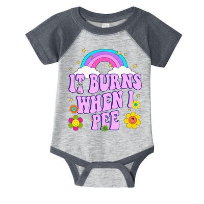 Funny Sarcastic Ironic It Burns When I Pee Inappropriate Infant Baby Jersey Bodysuit