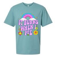 Funny Sarcastic Ironic It Burns When I Pee Inappropriate Sueded Cloud Jersey T-Shirt